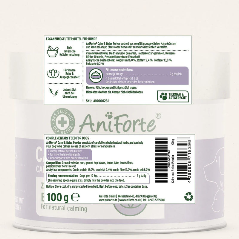 AniForte Calm & Relax Powder for Dogs 100g