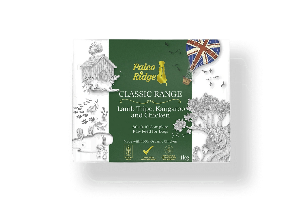 Paleo Ridge Classic Lamb Tripe, Kangaroo and Chicken 1kg