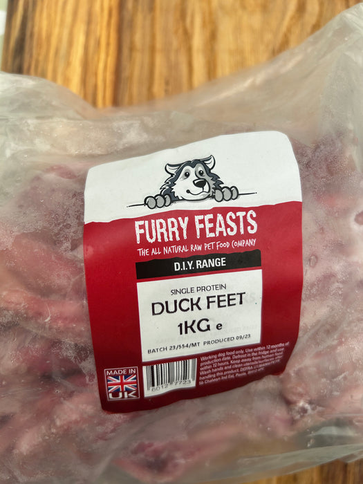 Furry Feasts Duck Feet 1kg