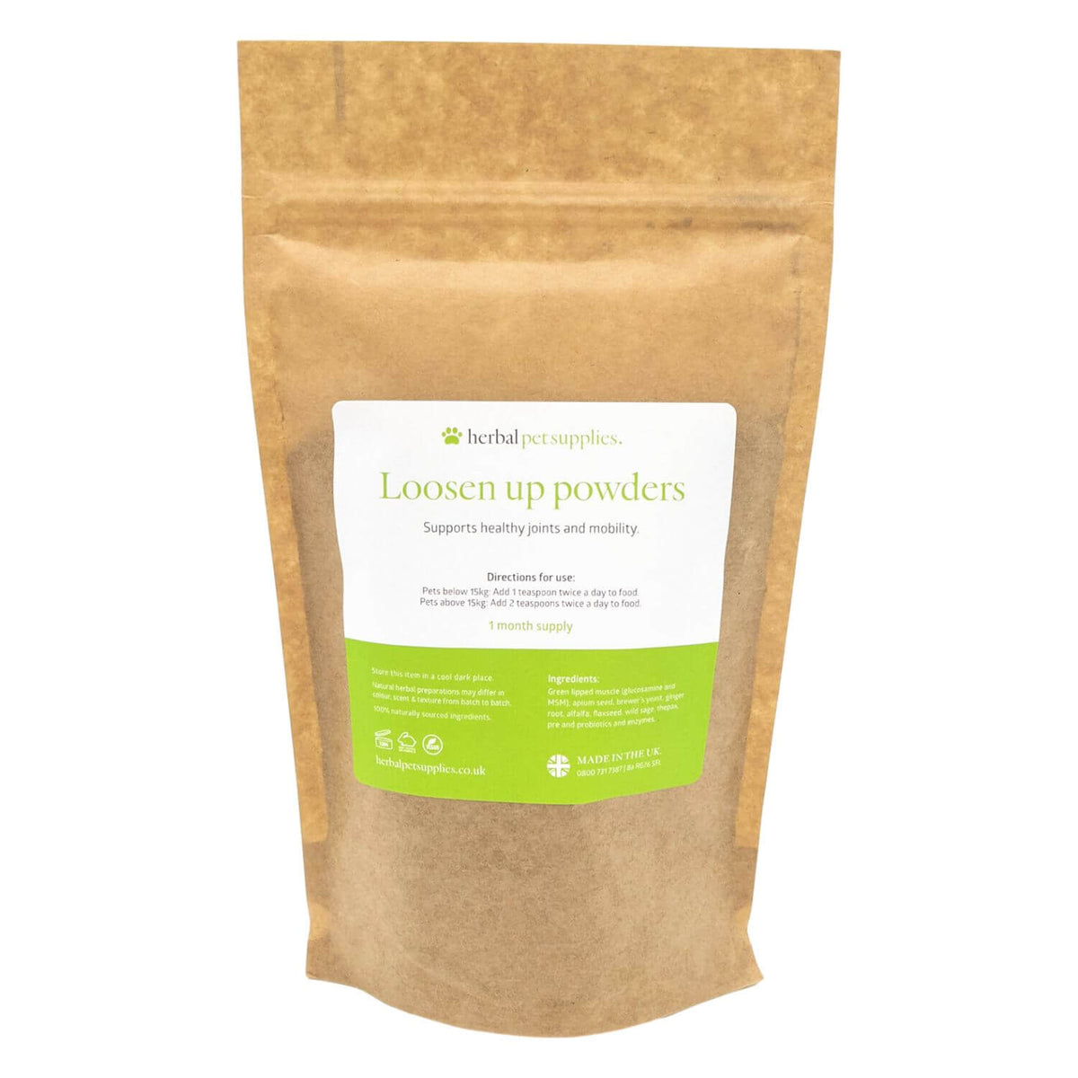 Loosen up powders Pet Supplement | Rhea's Raw — RheasRaw