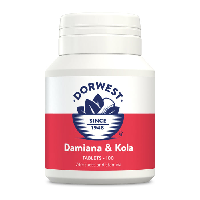 Damiana & Kola Tablets for Dogs and Cats - 100 tablets