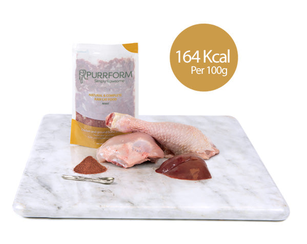 Chicken & Ground Bone with Liver (6 x 70g Pouches)