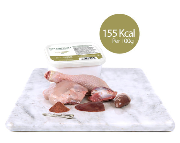 Chicken & Ground Bone with liver, heart and gizzard- 450g